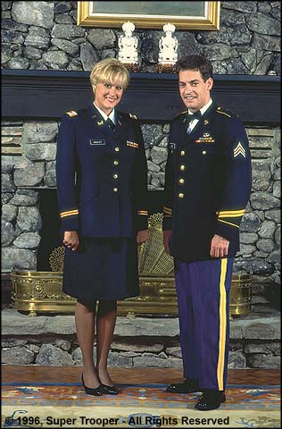 Female Officer and Male Enlisted Service Dress Blues